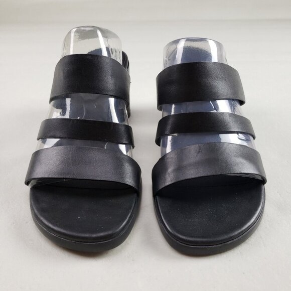 Ecco Shape Block Sandal 65 Womens 9-9.5 EU 40 Black Leather Open Toe Heel Shoe - Picture 5 of 12